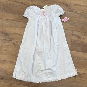 Lolly Wolly Doodle White Bishop with Pink Smocked Cross Easter